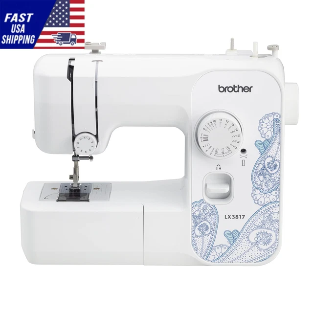 Brother LX3817 17-Stitch Portable Full-Size Sewing Machine, White