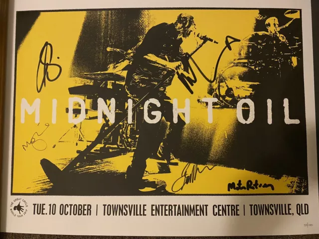 Midnight Oil Signed The Circle Tour Poster