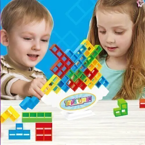 HOT Tetra Tower Game Stacking Blocks Balance Puzzle Assembly Bricks Kid Gift New