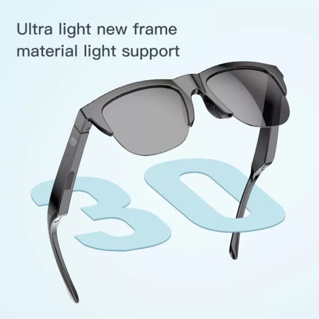 Smart Bluetooth 5.3 Bone Conduction Sunglasses Glasses Earphones Headset
