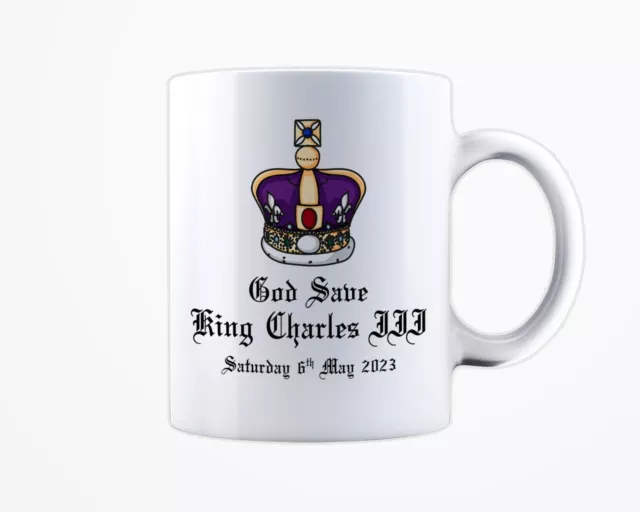 King Charles III Mug Tea Coffee Cup Coronation 2023 Royalty Gift Union Jack