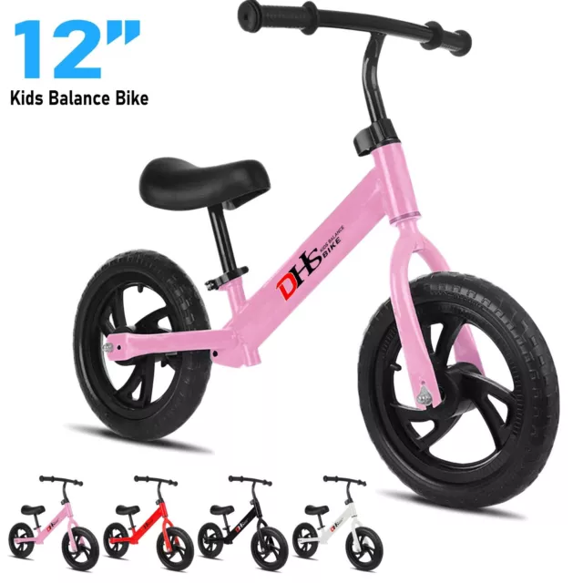 12" Kids Balance Bike Walking Running Training Bicycle For 2-6 Years Children