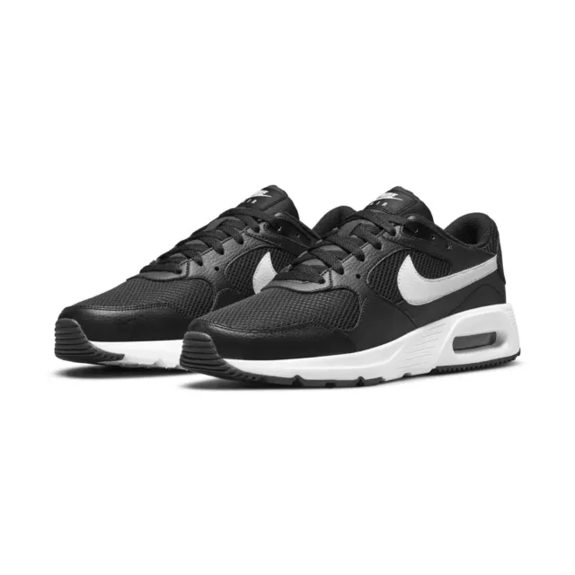 Nike Mens Air Max SC Training Sneakers Shoes in Black/Black/White,CW4555-002