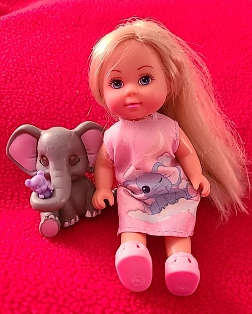 Simba 105733355 Evi Love Good Night Bambola Con Elefante E Funzione Cambia Colore - 12 Cm - 3+ Anni