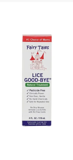 Lice Goodbye Nit Removal Kit with Comb by Fairy Tales for Kids - 4 oz Mousse NIB