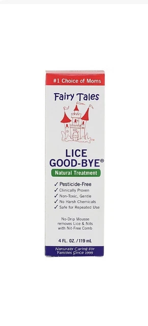 Lice Goodbye Nit Removal Kit with Comb by Fairy Tales for Kids - 4 oz Mousse NIB