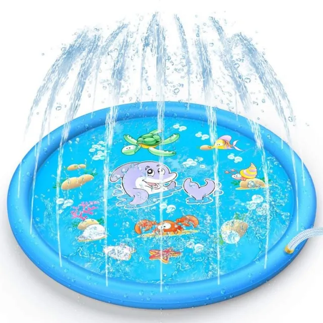 Splash Pad for Kids 68" Toddlers Water Sprinkler Pad&Splash Play Mat Outdoor Toy