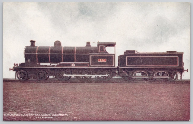 LOCOMOTIVE TRAIN L & NW Railway Divided Back Postcard Six Coupled ...