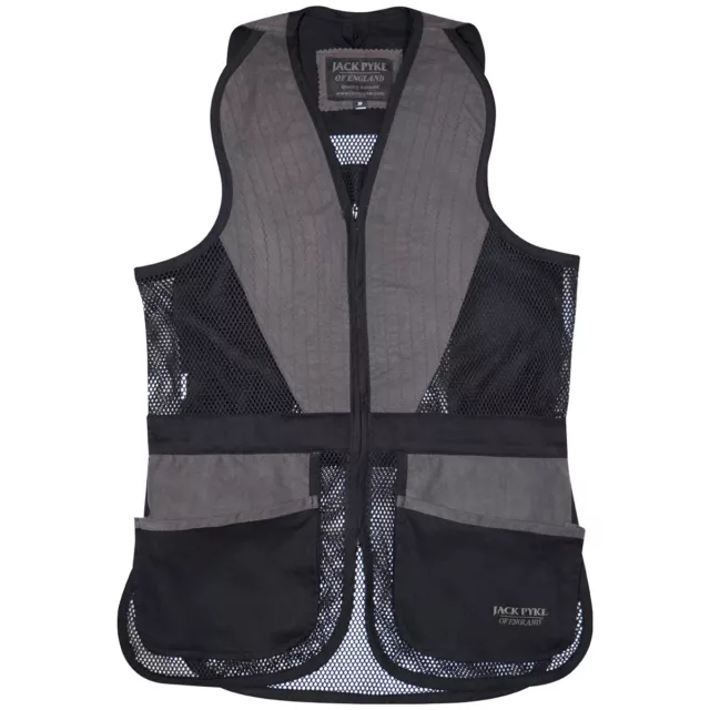 Jack Pyke Sporting Skeet Hommes Gilet Tir à l'Argile Chasse Engrener Gilet Noir