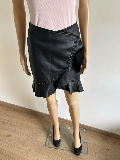 Jupe Morgan Neuve En Simili Cuir Noir Taille 34/XS - Style Mini Sans étiquettes
