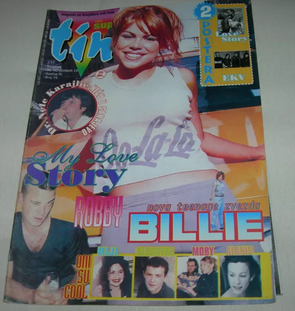 Billie Piper Robbie Williams SUPER TIN  Serbian November 1998 ULTRA RARE