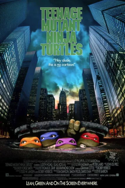 TEENAGE MUTANT NINJA TURTLES CLASSIC TMNT 90s 1990 MOVIE PRINT PREMIUM POSTER 2