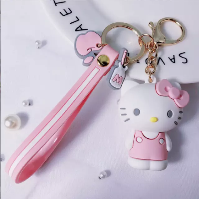 Cute Hello Kitty Keychain fob Key Chain Pendant Keyring Lovely Gift new