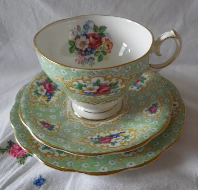 Lovely Vintage Bell China Trio, Gainsborough Pattern, Very Good Condition