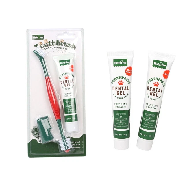 Pet Juego de cepillo de dientes de pasta de dientes Cepillo de 360 grados Perro