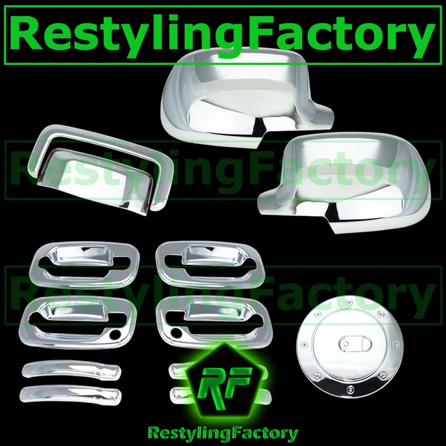 Chevy Tahoe Chrome Mirror+4 Door handle+Passenger Keyhole+Tailgate+Gas Cover
