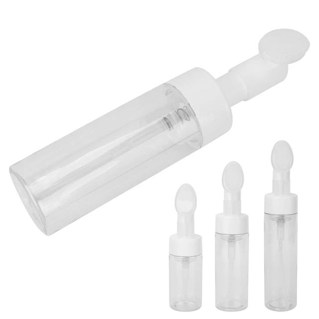 Mousse Foaming Bottle Silicone Brush Empty Refillable Facial Cleanser Foaming Bo