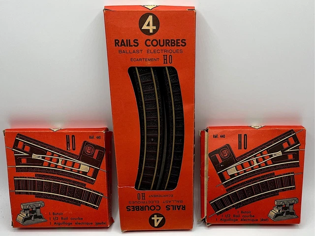 GROS LOT JOUEF AVEC 2 TRAINS + WAGONS + RAILS + AIGUILLAGES