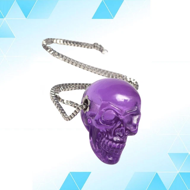 3 D Kettenanhänger Skelett-Schädel-Halskette Halloween-Schmuck Angekettet