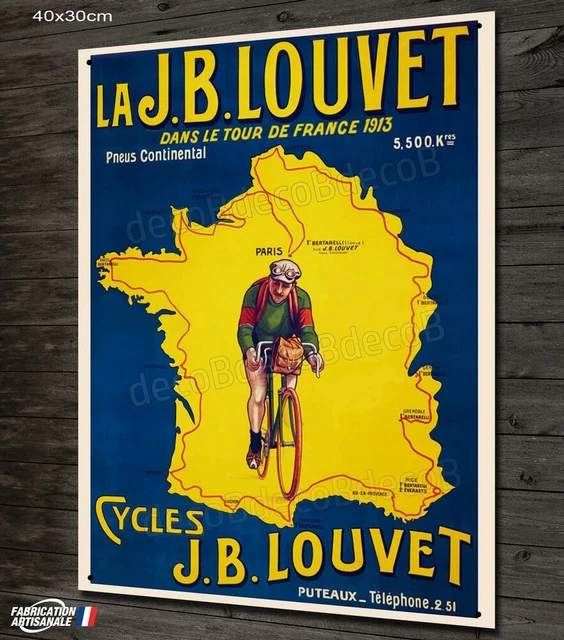ANCIENNE AFFICHE PUBLICITAIRE Pneu vélo MILLOT à AUBENAS Ardèche