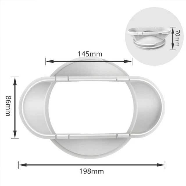 1pcs 13/15CM Portable Climatisation Échappement Tuyau Interface Connecteur 12