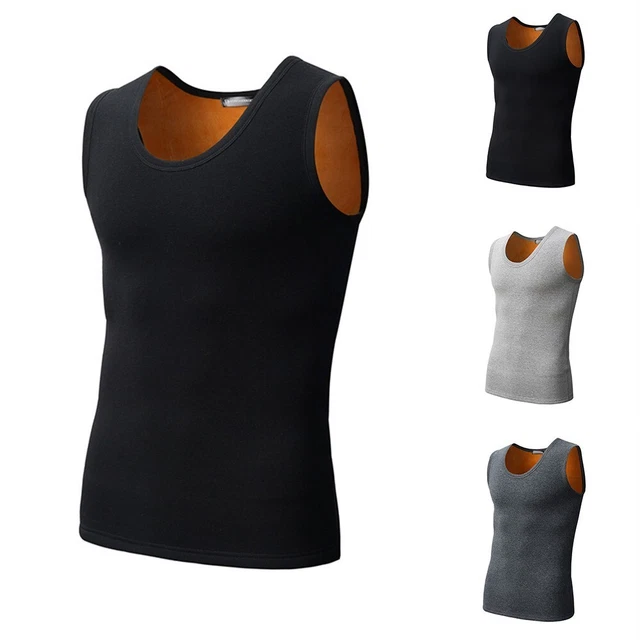 L-3XL Gilet da Uomo Spesso Intimo Gilet Caldo Double Face Nuovo