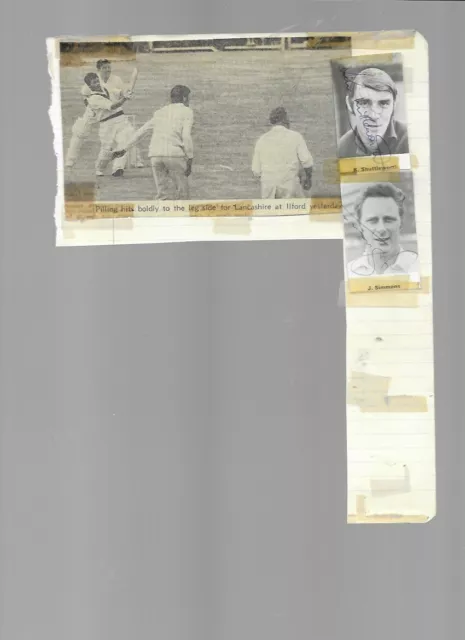 Lancashire County Cricket Club - 8 Pictures With 6 Autographs 1968-74