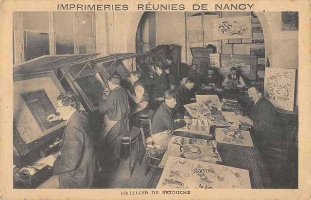 CPA 54 NANCY REUNITED PRINTS OF NANCY THE RETOUCHING WORKSHOP (cpa rare