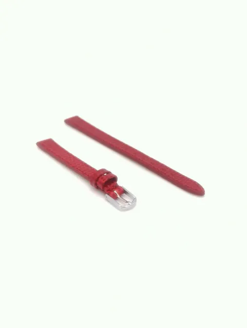 Cinturino Donna Vera Pelle Rosso Marrone 10mm stampa  lucertola