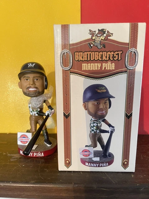 MANNY PINA 2021 Bobblehead TIMBER RATTLERS SGA Milwaukee Brewers BRATOBERFEST