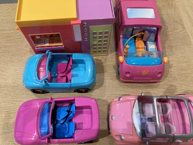 Vintage Polly Pocket  Bundle Four Cars and a House