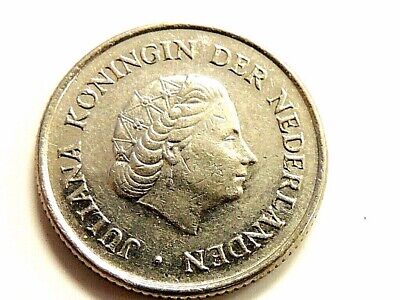 1968 Netherlands Twenty Five Cent "Juliana" Coin
