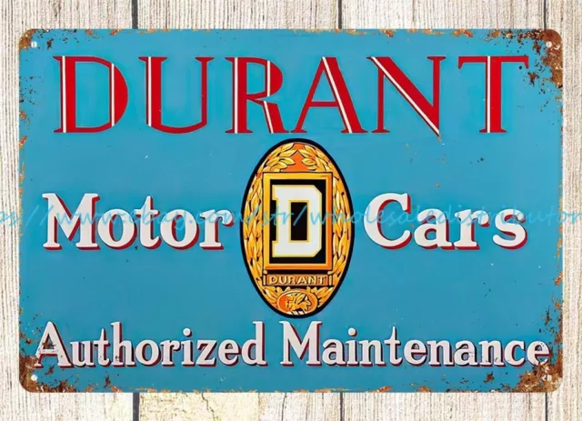 1921-1931 Durant Motor Cars maintenance metal tin sign the home decor store