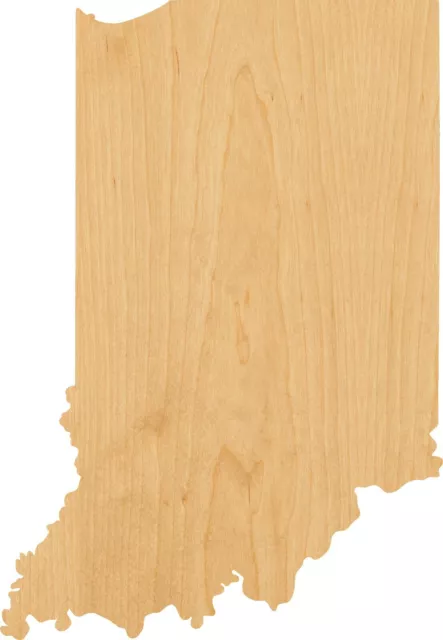 Indiana Laser Cut Out Wood Shape Craft Supply - Woodcraft Cutout