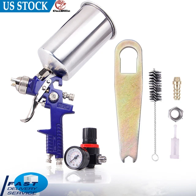 HVLP Spray Gun Gravity Feed Air Kit 2.5MM Nozzle For Car Fence Door Furniture