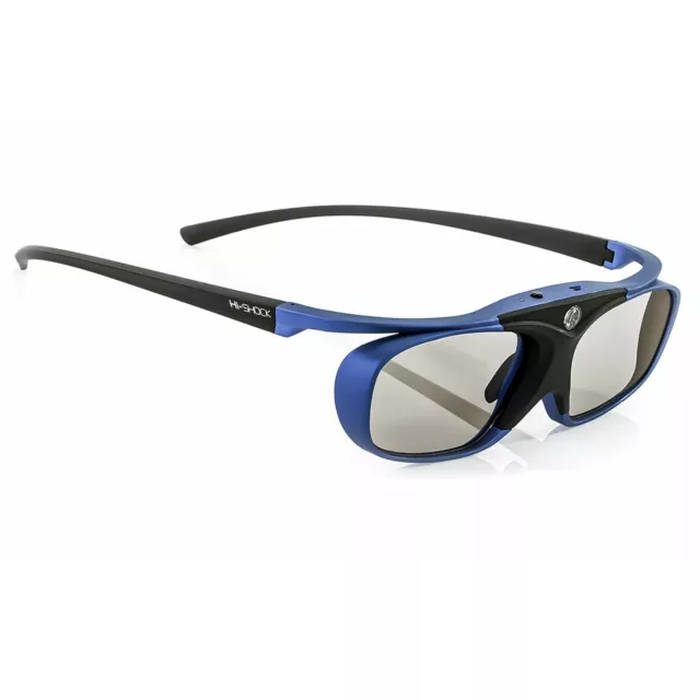 3D Brille Hi-SHOCK Deep Heaven für RF 3D Beamer von Sony, JVC, EPSON - akku USB