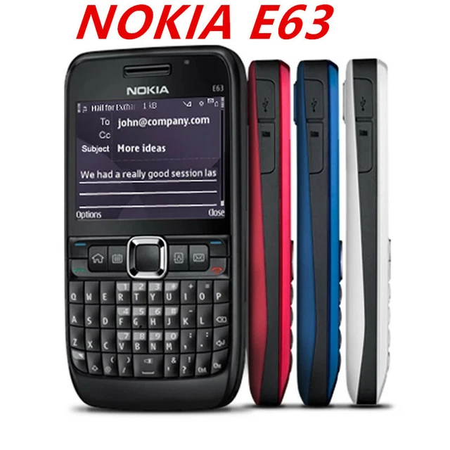 Original NOKIA E63 3G Wifi Bluetooth Camera 2MP Mp3 Player Mobile Bar Unlocked