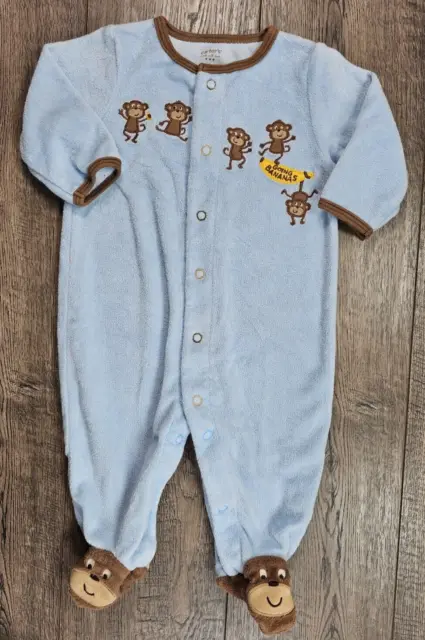 Baby Boy Clothes Vintage Carter's 3 Month Going Bananas Monkey Outfit