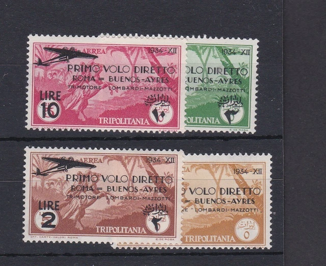 TRIPOLITANIA (22a108) SG 179-82 - 1934 Air opt values - Never hinged