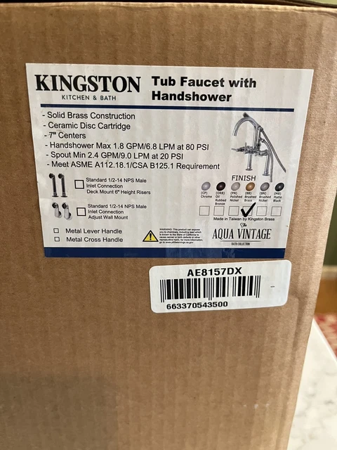 Aqua Vintage Bathtub Faucet