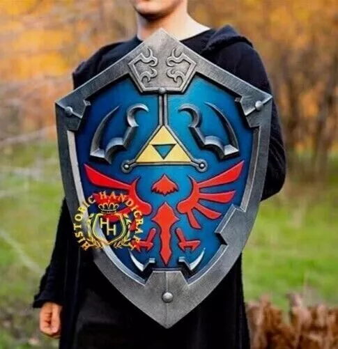 Mittelalterlicher Legend of Zelda-Schild aus Holz, Hylian-Schild,...