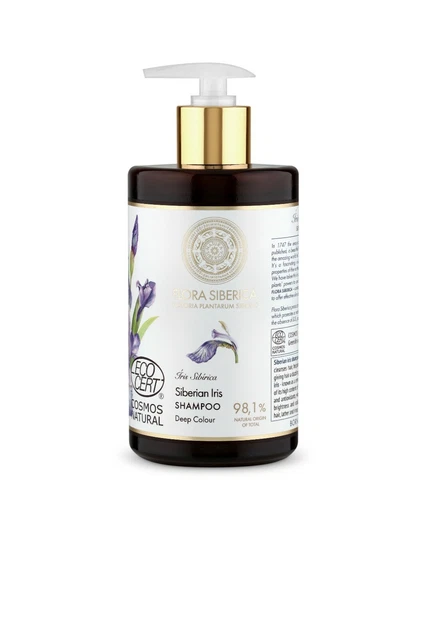 FLORA SIBERICA Siberian Iris Shampoo Deep Colour 480ml Colour Protecting, Vit E