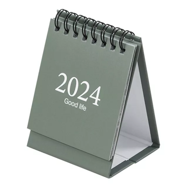 Time Management Tool Birthday Gift Calendar 2024 Mini Desk with Spiral Coil