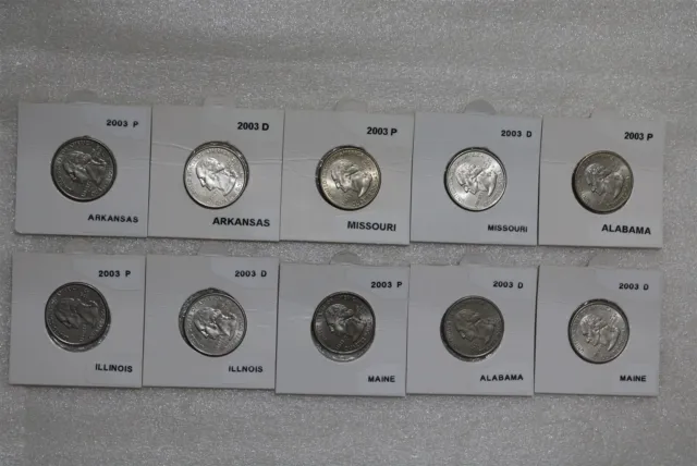 Usa Quarters From 2003 Collection B49 #1046
