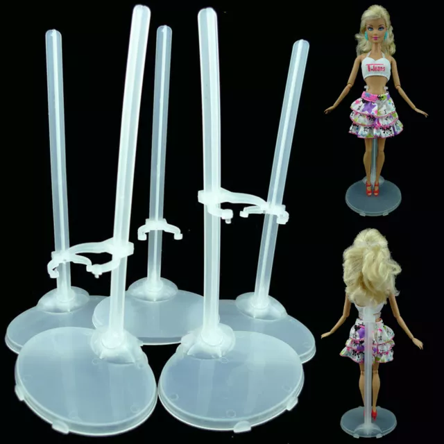 12 teiliger Puppenständer für Barbie Prop Up Mannequin Model Display Holder Rack