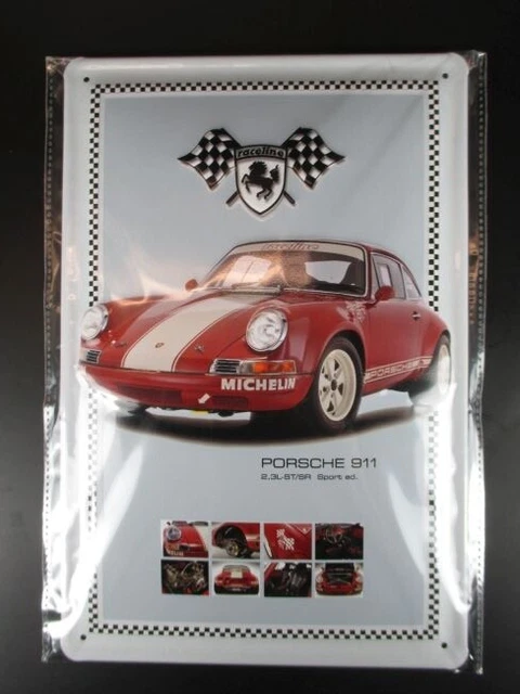 Letrero de Metal Porsche 911 Nostalgia 30CM Escudo de Metal Firmar