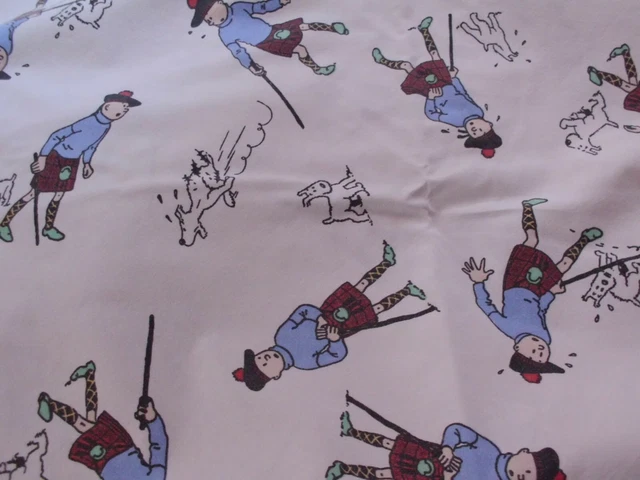 Coupon De Tissu Tintin (Hergé 1994) - 65x86 Cm - Coton Jaune - Occasion Parfait État