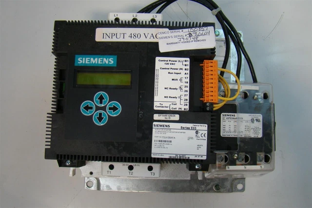 SIEMENS ELEVATOR STARTER AC Semiconductor Motor Starter 3PH 50/60Hz ...