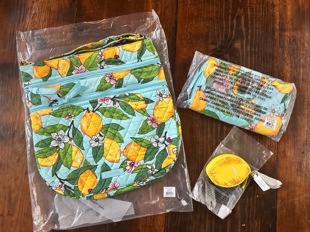 Vera Bradley Lemon Grove Hipster Purse, Wallet, Coin Purse LOT NWT