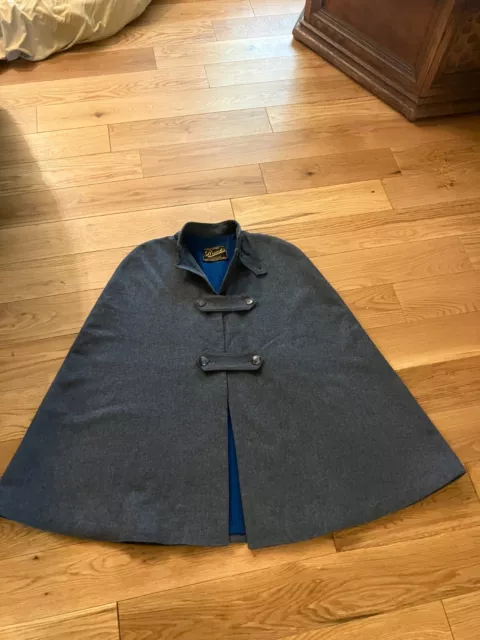 Vintage WW2 BRUCK'S ALL WOOL Heather Blue Nurses Cape EXCELLENT! 1940’s
